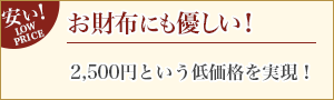 お財布にも優しい！